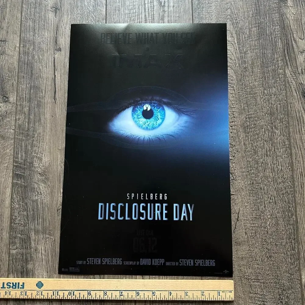 2026 Disclosure Day Steven Spielberg IMAX Sci Fi Movie Promo Poster Print